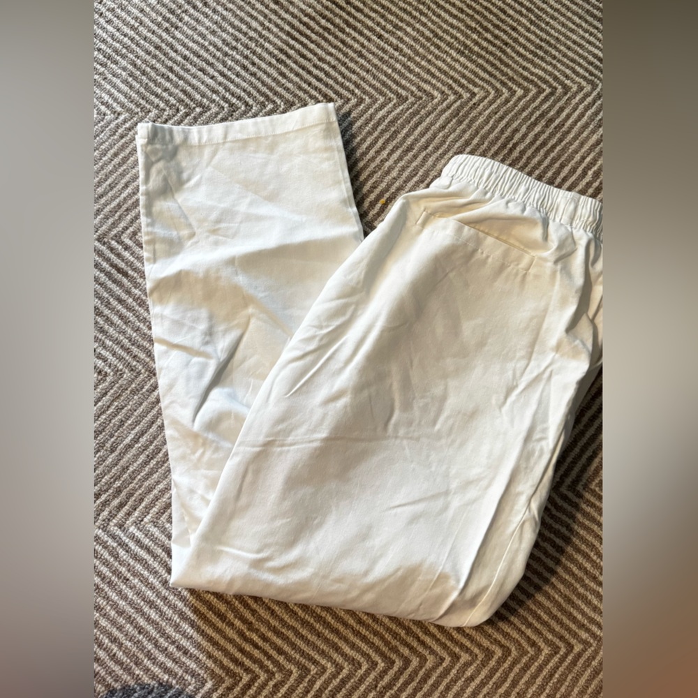 Men's White Casual Pants - Picture 2 of 7